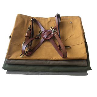 High quality thick double-sided canvas apron with adjustable leather strap 