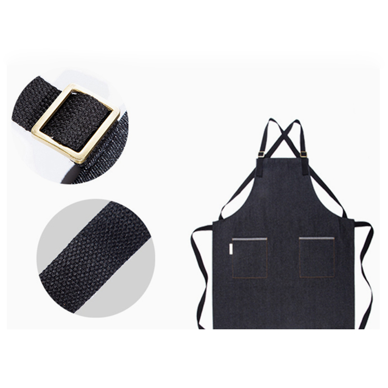 Hot-selling Popular Denim Fabric Adjustable Barista Work Apron
