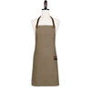 Customized quality thick apron length men and women cotton canvas coffee shop home embroidery apron