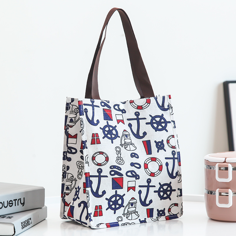 Cartoon Eco friendly folding portable shopping bag large polyester portable shopping bag lunch bag