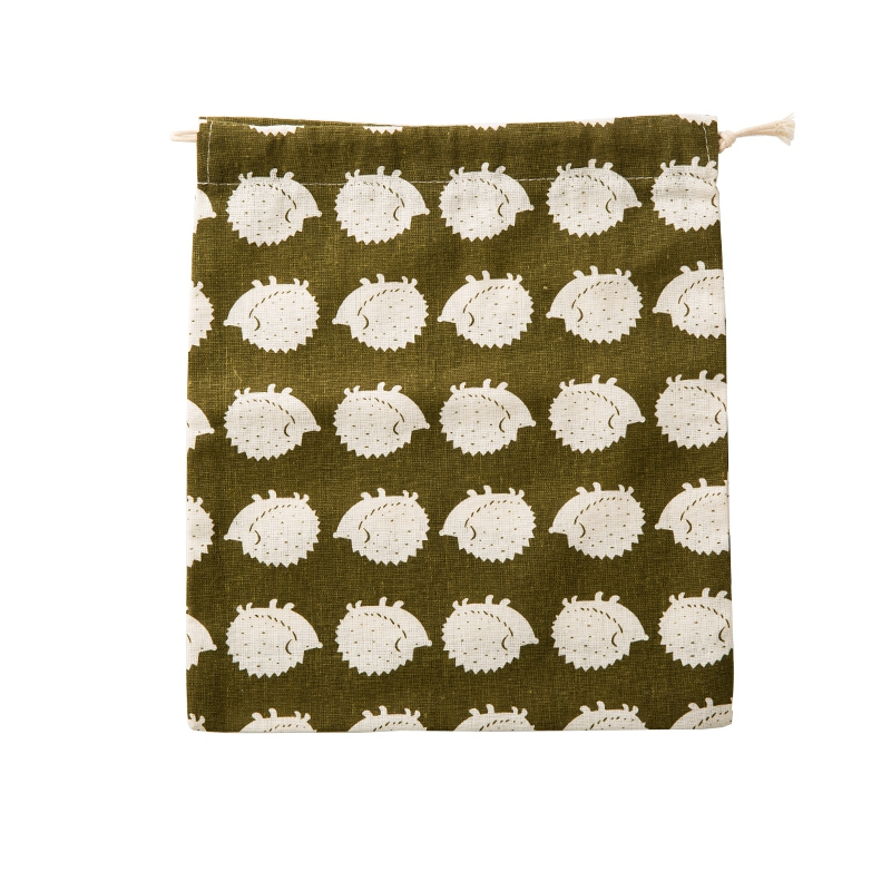 Wholesale different sizes durable linen drawstring bag with high quality