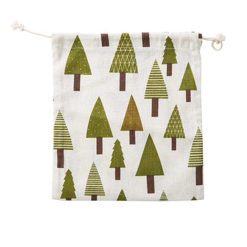 Multi-purpose portable and durable linen drawstring bag with customized logo