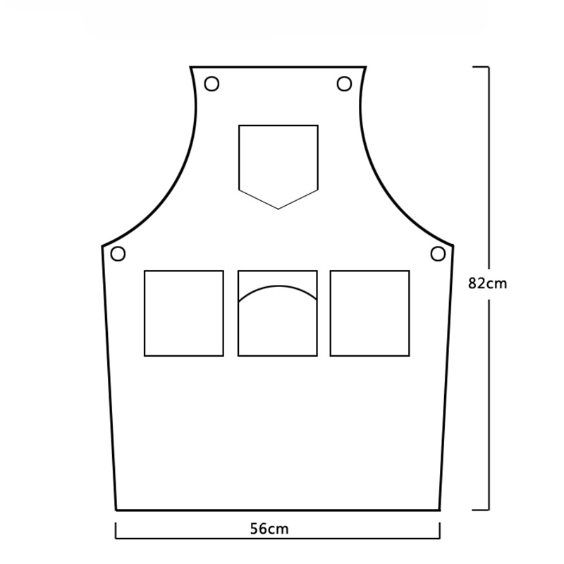 Professional Custom Leather Belt Combine Cotton Fabric Canvas Apron