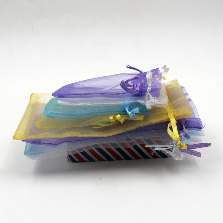 Transparent wedding gift package organza drawstring bag