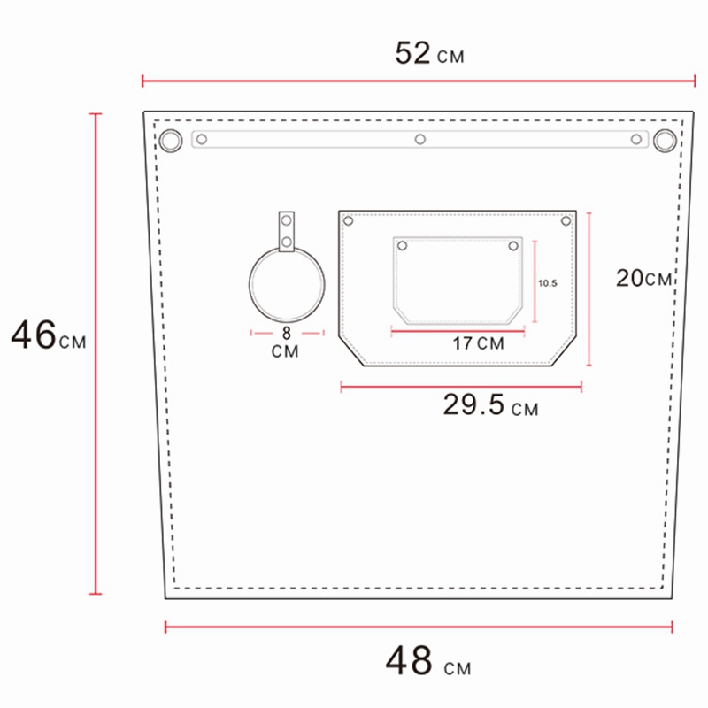 Custom Factory Wholesale Good Quality Barista Barber Chef Carpenter Workshop Tool Waist Half Apron