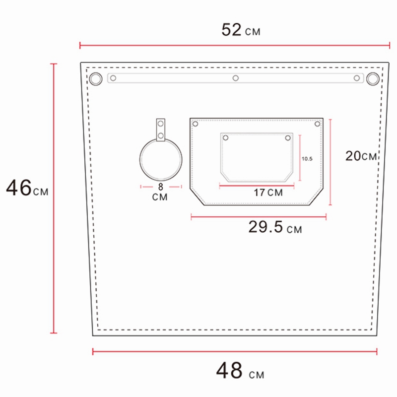 Custom Factory Wholesale Good Quality Barista Barber Chef Carpenter Workshop Tool Waist Half Apron
