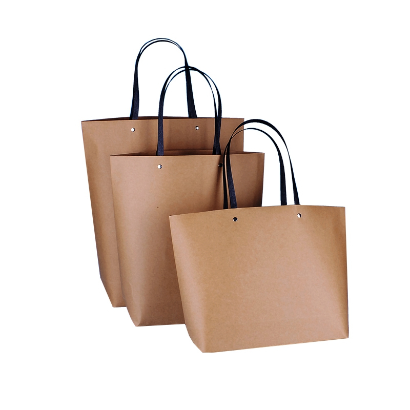 High quality custom two colors eco-friendly kraft paper bag wholesale
