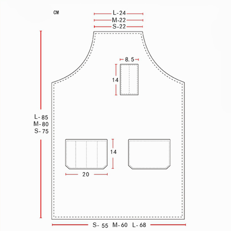 Simple Black Denim Cloth West Restaurant Work Shop Barista Hairdresser Painting Custom Tool Apron