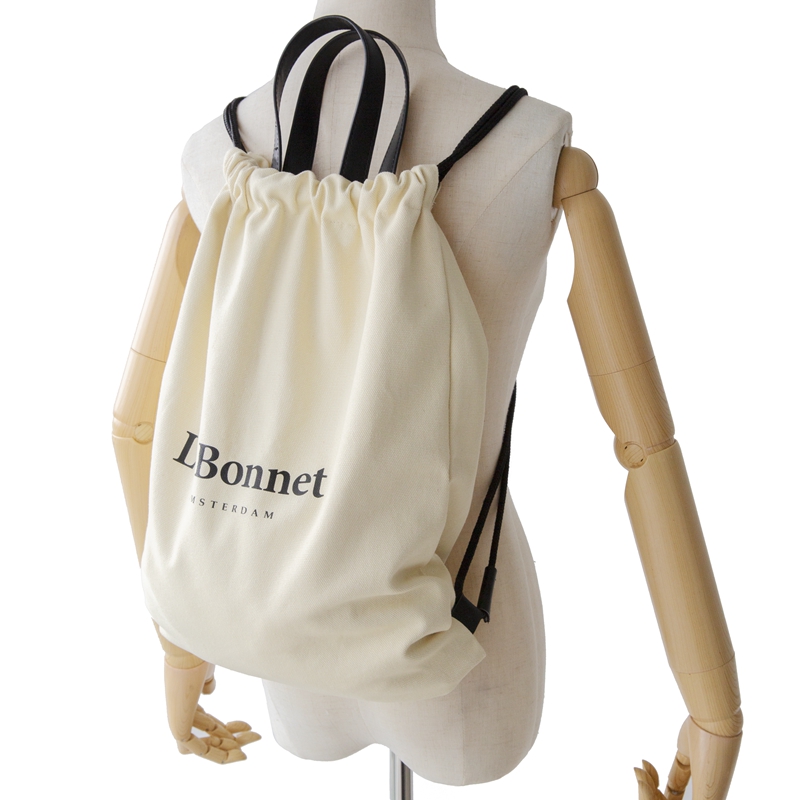 Fashion popular large capacity canvas drawstring backpack with leather strap