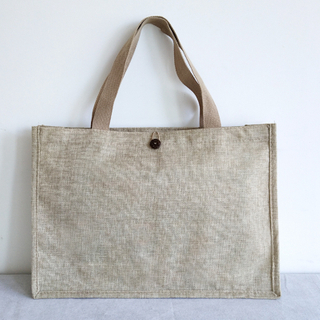 High quality breathable eco friendly linen tote shopping bag with factory supply