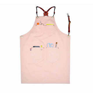 Stylish Pink Popular Color Design Cotton Cloth Shop Beautiful Work Apron