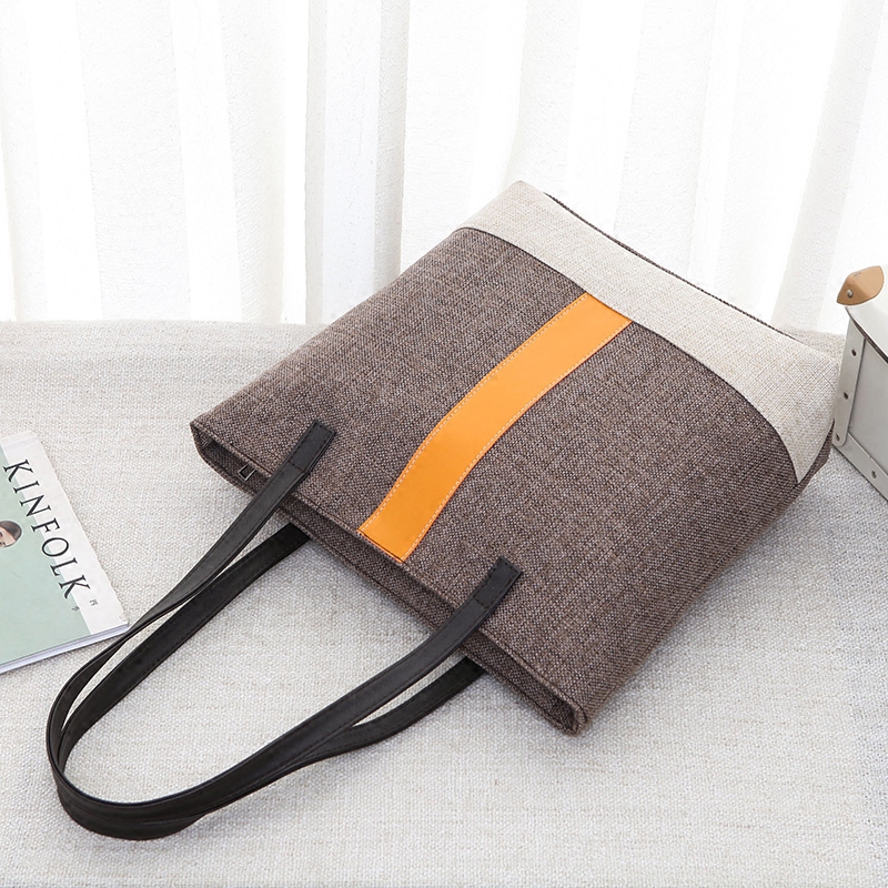 Amazon hot sale high quality simple design waterproof fashional linen cotton bag