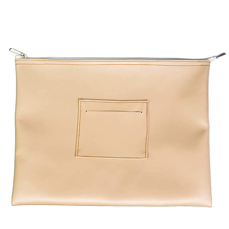 Stock sample support factory fast produce pu file zipper bag computer storage zipper pu bag