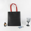 High quality logo printed leather tote shopping bag