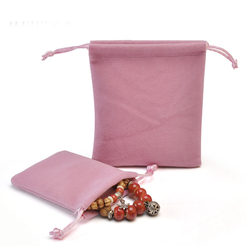 Custom printed jewelry velvet drawstring pouch gift bags wholesale