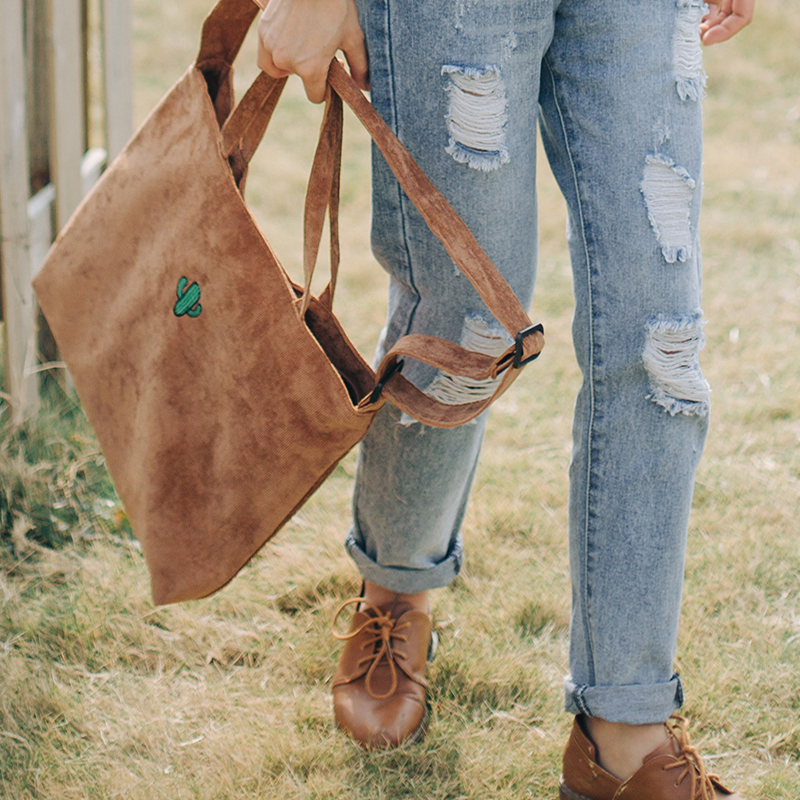 New design fashion velvet tote bag for women