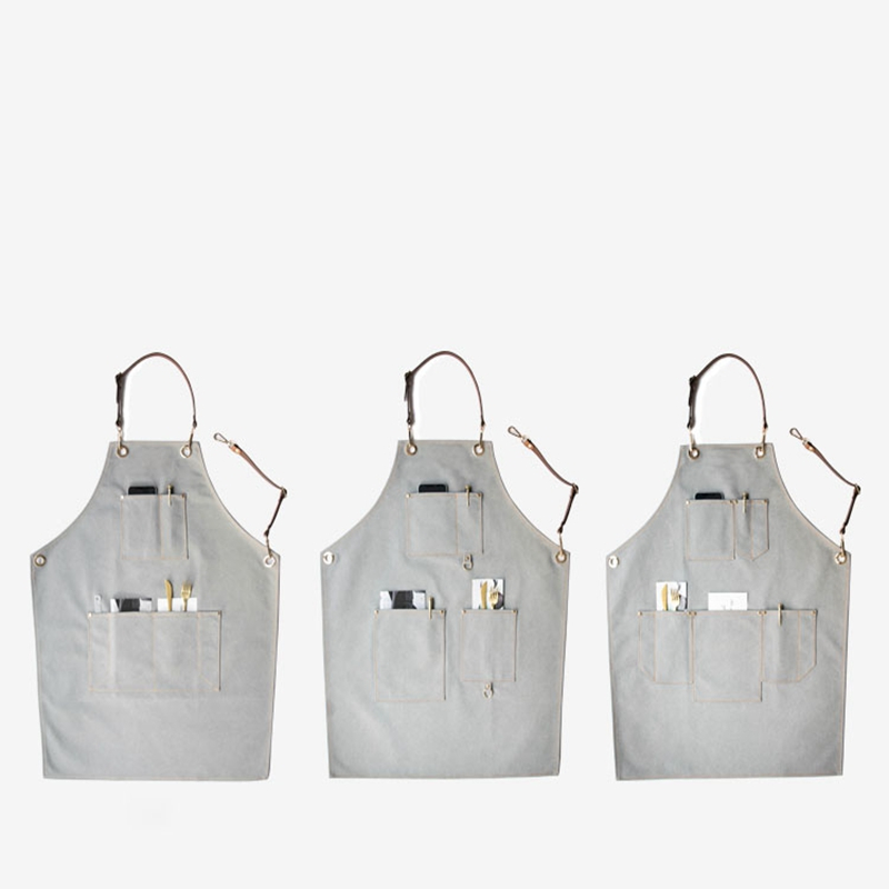 New Style Adjustable Canvas Work Apron with Custom Pockets
