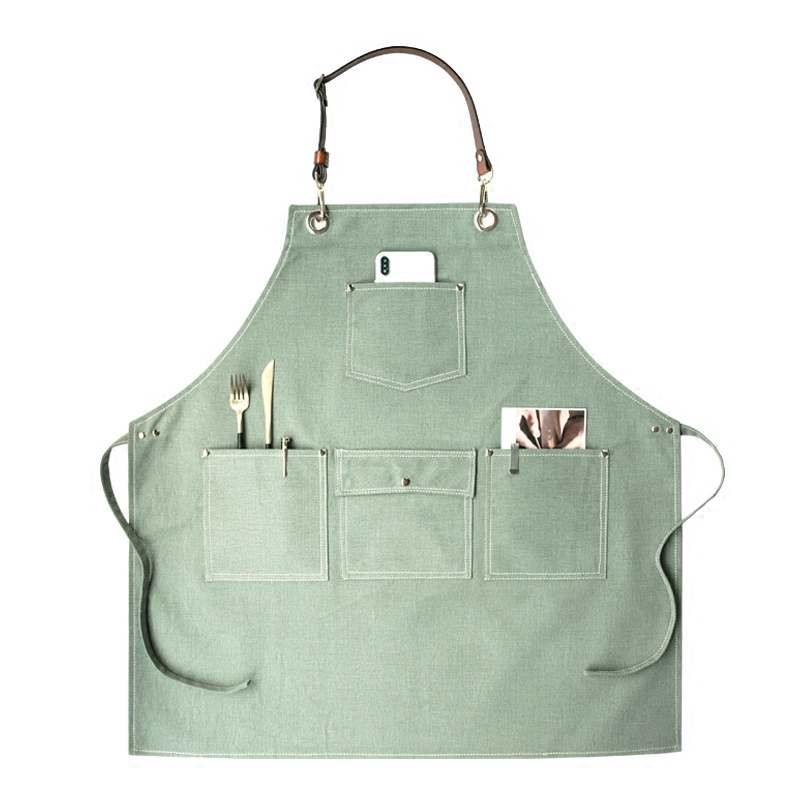 Wholesale Adjustable Colorful Washed Canvas Apron