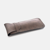 Portable retro soft leather glasses bag simple reading glasses myopia glasses holster protection storage leather bag