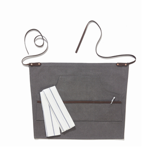 High quality washed canvas fabric half-length apron barista flower shop restaurant tea shop nail waiter apron with low price