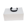 Wholesale custom printed your own logo white kraft gift craft shopping paper bag With ribbon handles