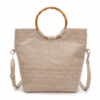 Eco friendly breathable natural color customized fashion popular lightweight practical jute shopping shoulder bag for women