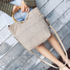 Eco friendly breathable natural color customized fashion popular lightweight practical jute shopping shoulder bag for women