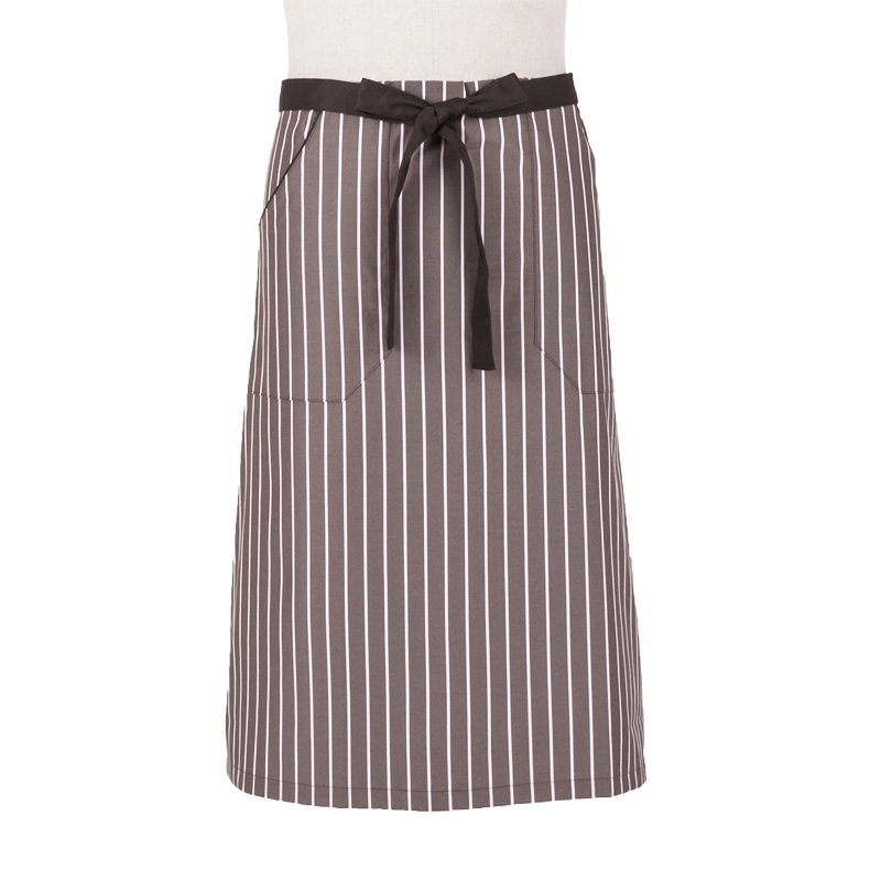 Striped designed new and fashional durable short work cotton apron for waiters