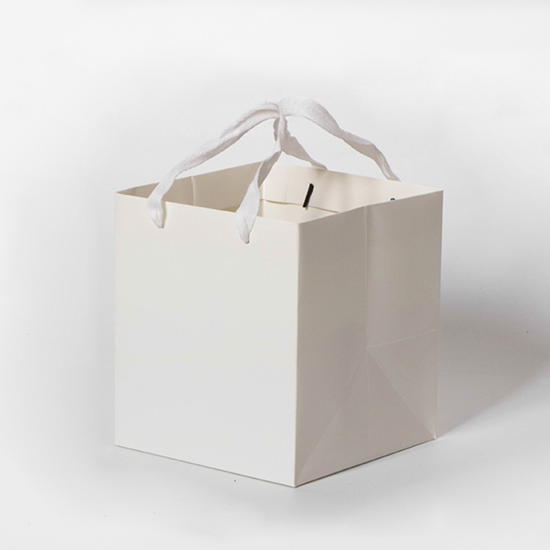 flat paper handle customized design shopping gift printed kraft paper bag