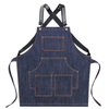 Promotion professional portable and durable work denim apron with customized logo