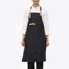 Custom logo printed high-end creative different canvas cotton apron for kitchen