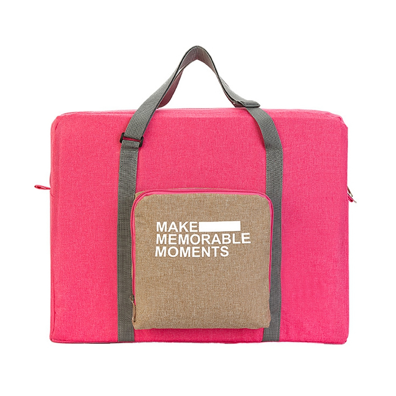 Thick strong load bearing waterproof oxford cloth large capacity folded travel bag with letter printing