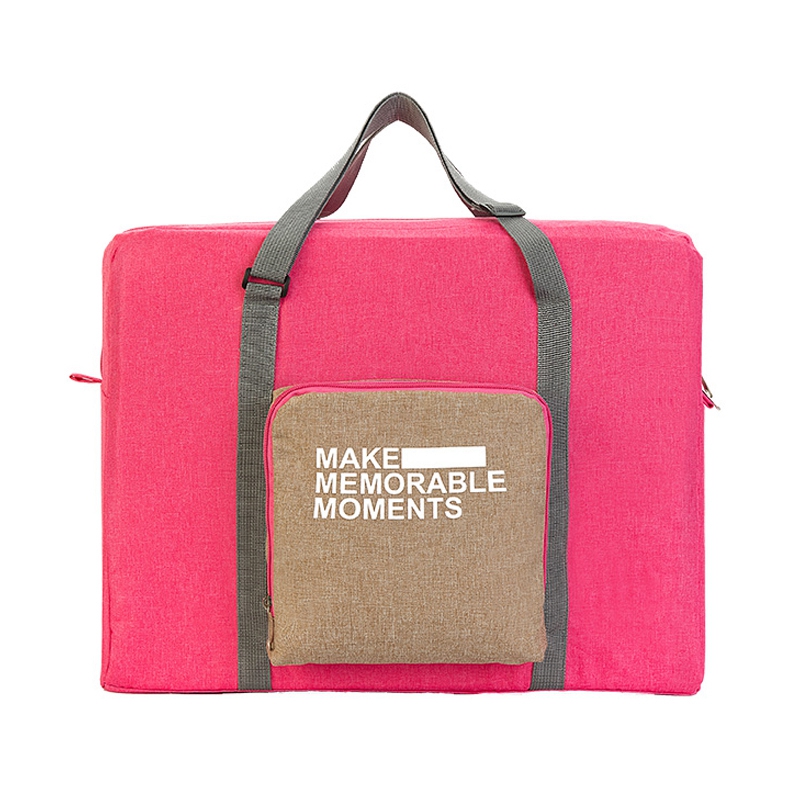 Thick strong load bearing waterproof oxford cloth large capacity folded travel bag with letter printing