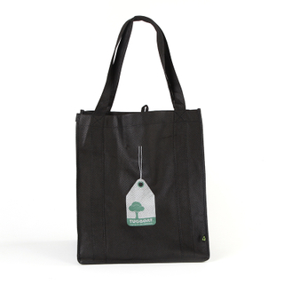 Clear printing thick strong load bearing large capacity non woven tote shopping grocery bag 
