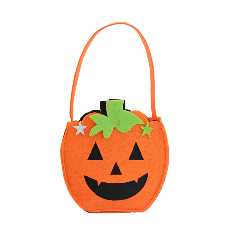 Factory custom Halloween personalized funny felt children's pumpkin tote bag sugar gift felt bag