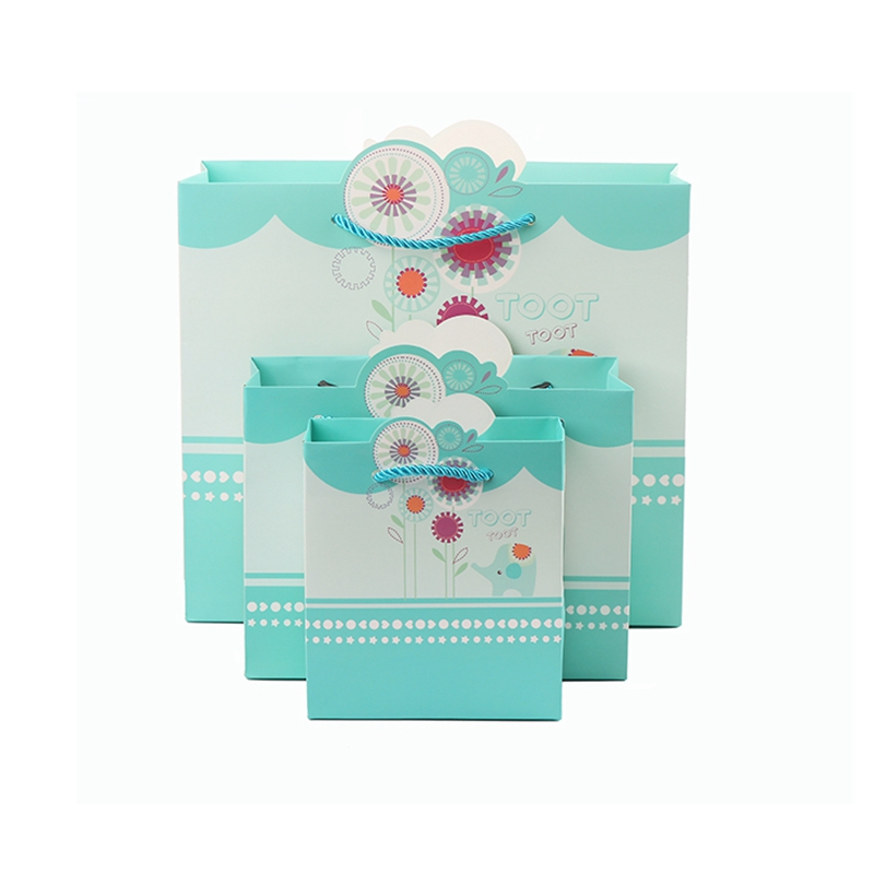 Custom square bottom white brown paper shopping kraft paper bag with logo printed