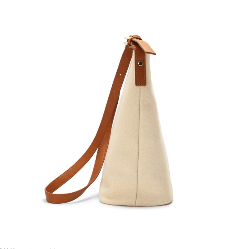 Ins retro new Korean stylish single shoulder messenger bag female lazy wind crossbody canvas bag with logo printing