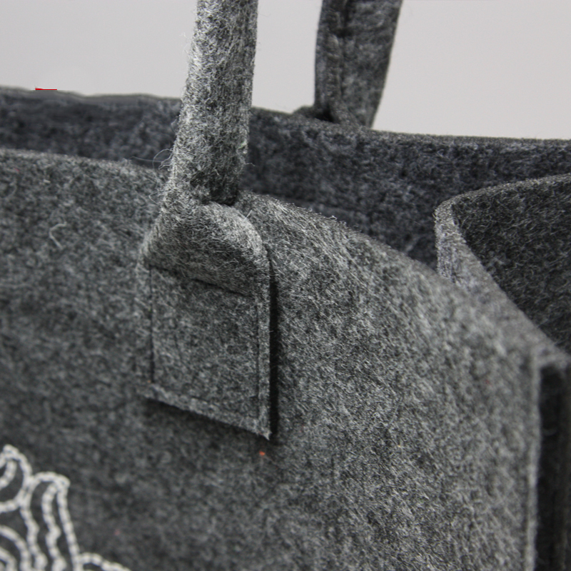 Factory direct wholesale low price cheap eco friendly recycled felt shopping tote bag with strong load bearing