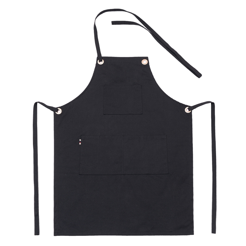 Good Quality Factory Wholesale Cotton Apron Canvas Custom Logo Long Apron for Cafe Waiter Or Waitress Models Or Home Cooking