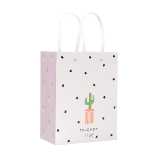 Cute pattern design waterproof and durable gift paper bag with high quality 