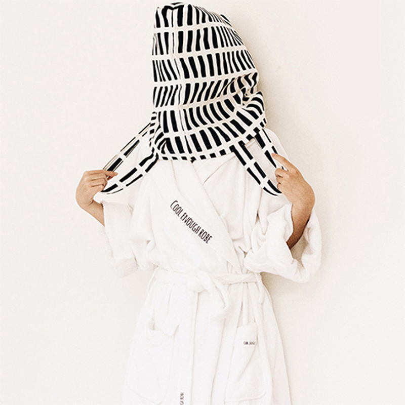 Simple white striped shoulder bag Oxford bag large supermarket green shopping bag