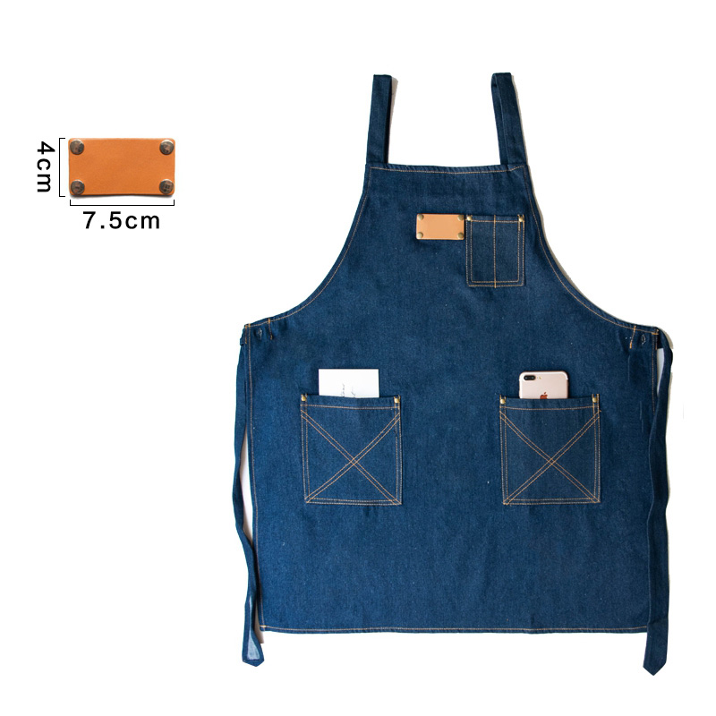 LOGO Custom Durable Thicken Denim Fabric Workshop Work Apron