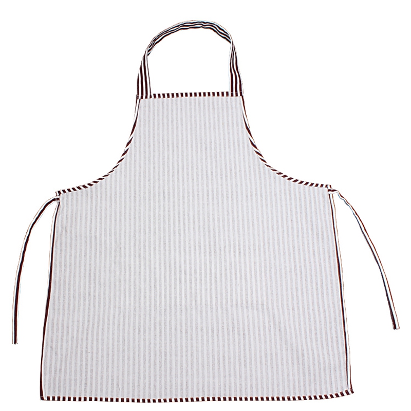 Anti-fouling Kitchen Overalls Durable Wear Cooking Men And Women Couples Bibs Home Striped Printed Polyester Cotton Apron