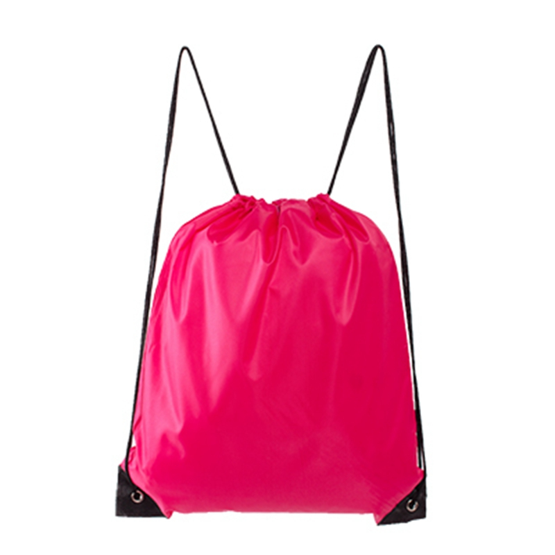 Lightweight foldable large capacity nylon drawstring backpack for adult