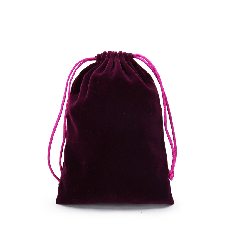 Soft comfortable velvet drawstring storage gift package bag