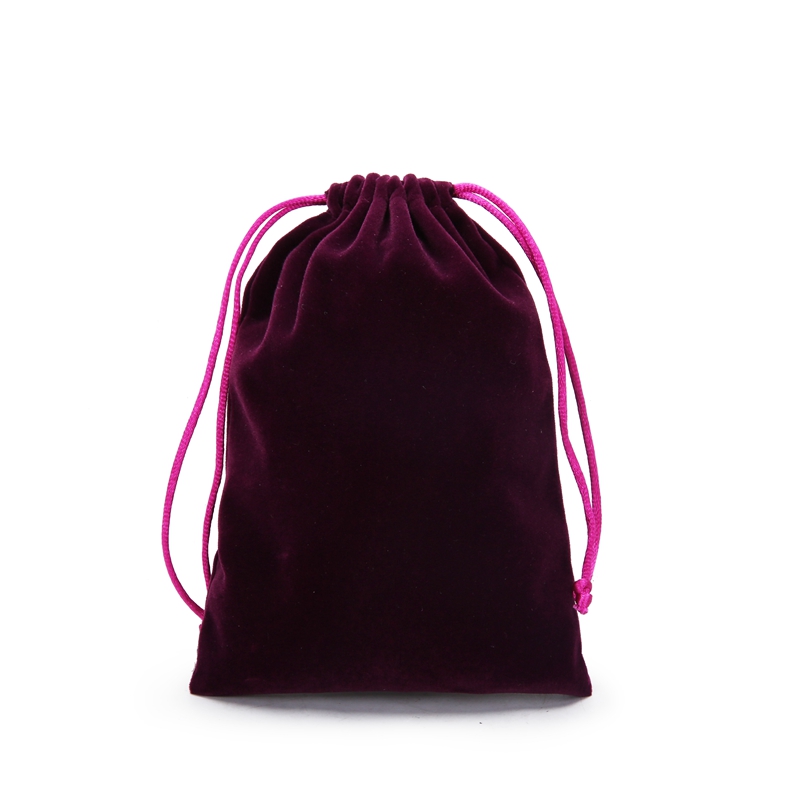 Soft comfortable velvet drawstring storage gift package bag