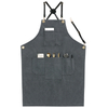 New design comfortable dustproof cotton canvas apron for kitchen cooking