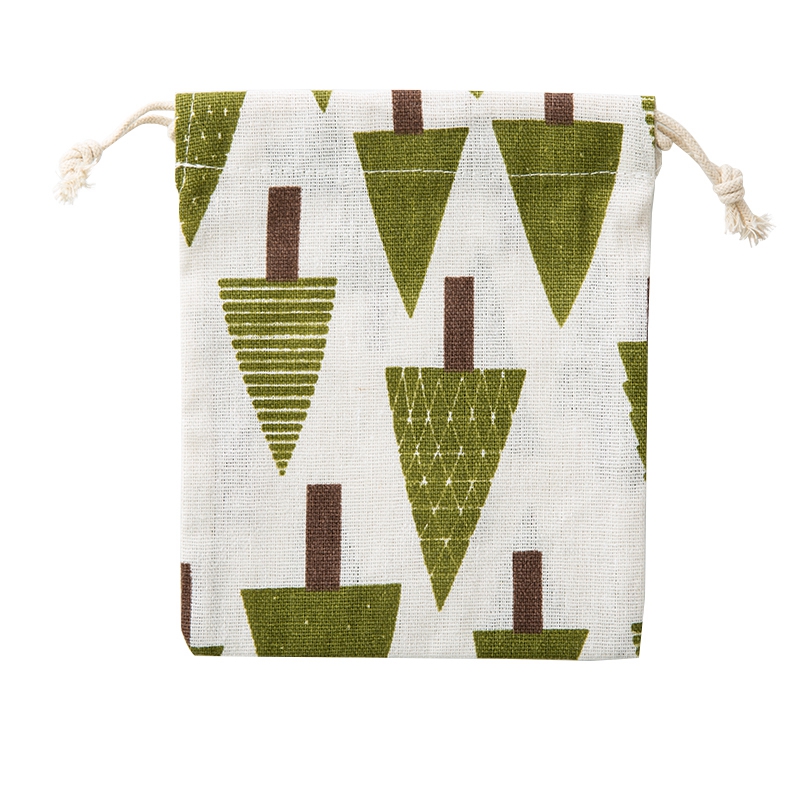 Multi-purpose portable and durable linen drawstring bag with customized logo