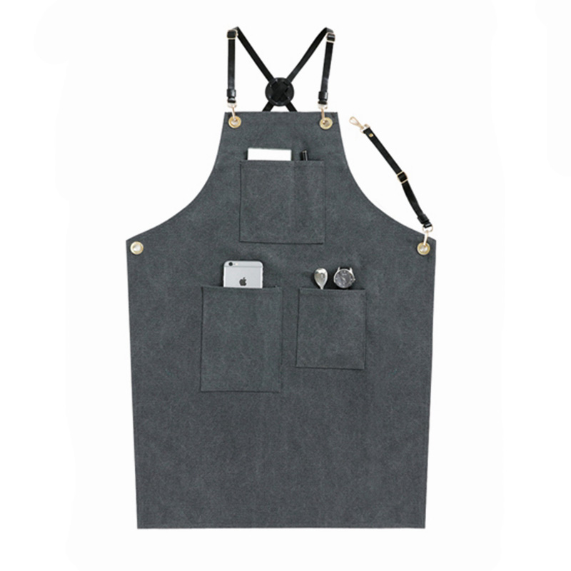 Professional Custom Leather Belt Combine Cotton Fabric Canvas Apron