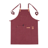 Custom Logo Colorful Fashion Wear-resistant Denim Fabric Vest Style Apron for Workshop Barista Barber Adults Use